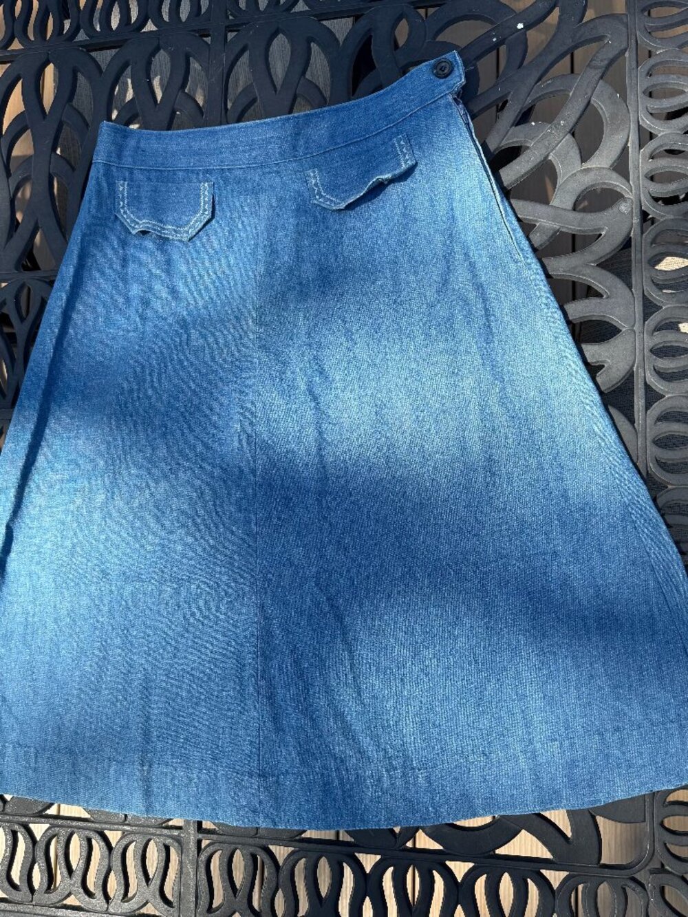 Vintage Handmade Denim A-Line Skirt